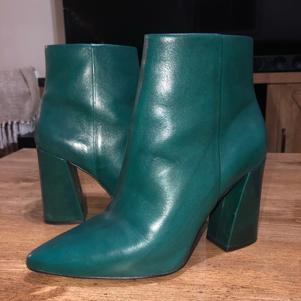 Vince Camuto Thelmin Flared-Heel Boots, Teal